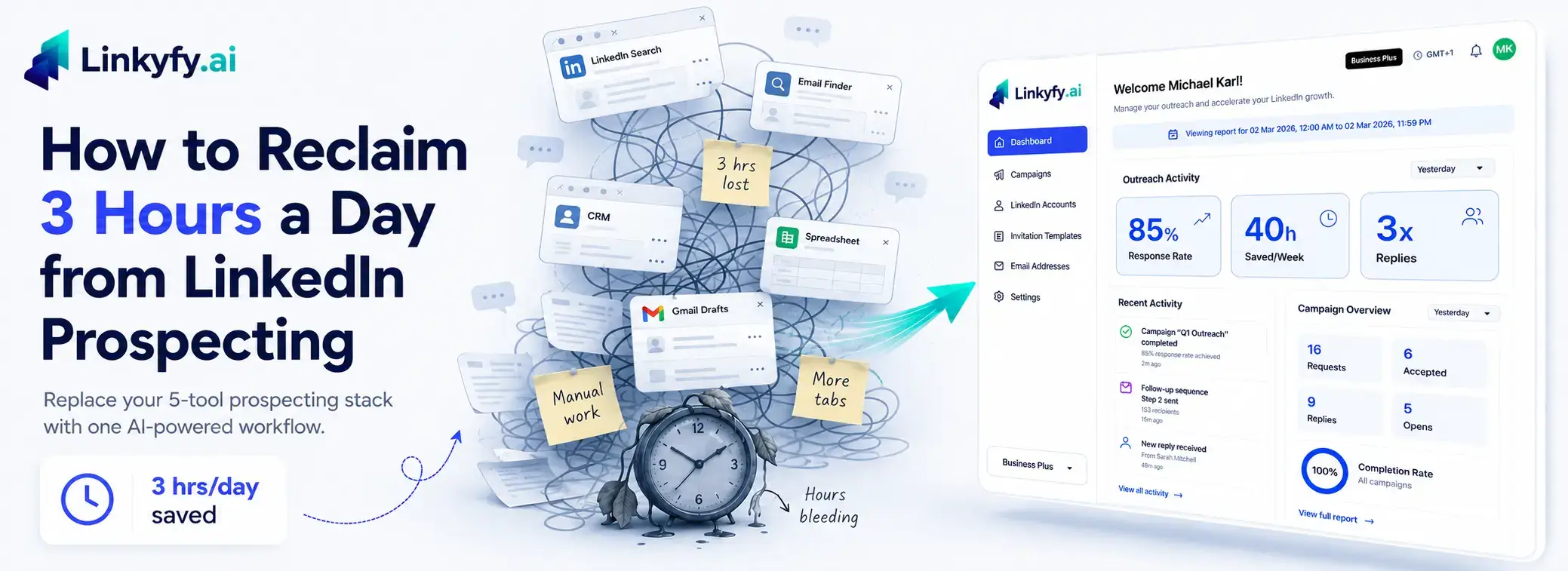How to Reclaim 3 Hours a Day from LinkedIn Prospecting