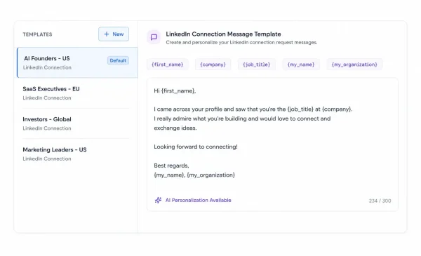 LinkedIn Connection Request Message Templates